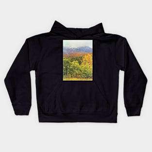 Autumnal Trees and Misty Mountains Kids Hoodie